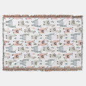 Lächelndes Lama-Muster Decke (Vorderseite)