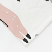 Lächelndes Lama-Muster Fleecedecke (Ecke)