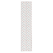 Lächelndes Lama-Muster Kurzer Tischläufer (Vorderseite)