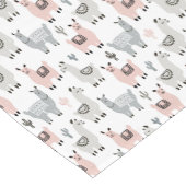 Lächelndes Lama-Muster Kurzer Tischläufer (Ecke)