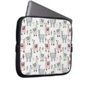 Lächelndes Lama-Muster Laptopschutzhülle (Vorne Rechts)