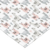 Lächelndes Lama-Muster Tischdecke (Schrägansicht)