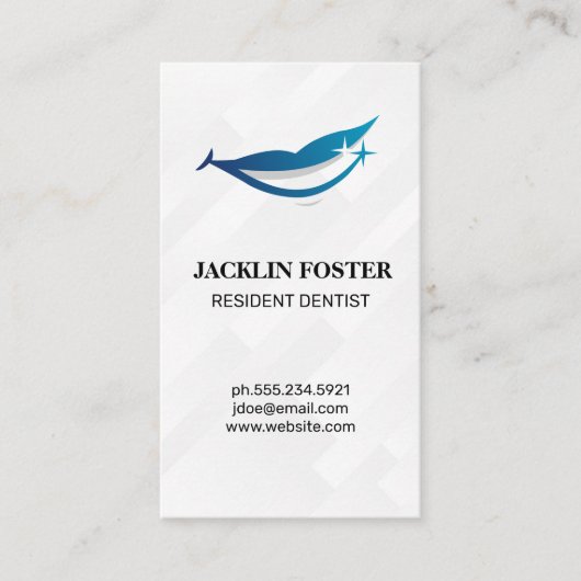 Lächelndes Logo | Dental Visitenkarte (Vorderseite)