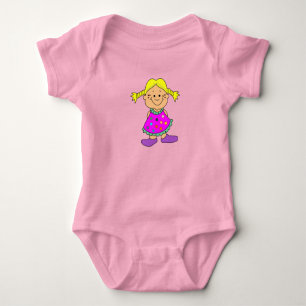 Lächelndes Mädchen. Baby Strampler