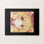 Lächelndes Mädchen mit gelben Augen Anime Manga Puzzle (Horizontal)