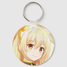 Lächelndes Mädchen mit gelben Augen Anime Manga