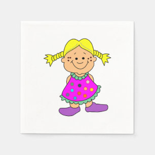 Lächelndes Mädchen. Serviette