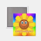 Lächelndes Magnet behalten (Sonnenblume) (Vorderseite/Rückseite)