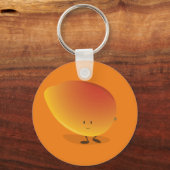 Lächelndes Mango-Zeichen Schlüsselanhänger (Vorderseite)