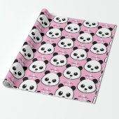 Lächelndes Panda-Gesicht Geschenkpapier – Süßes Mo (Ungerollt)