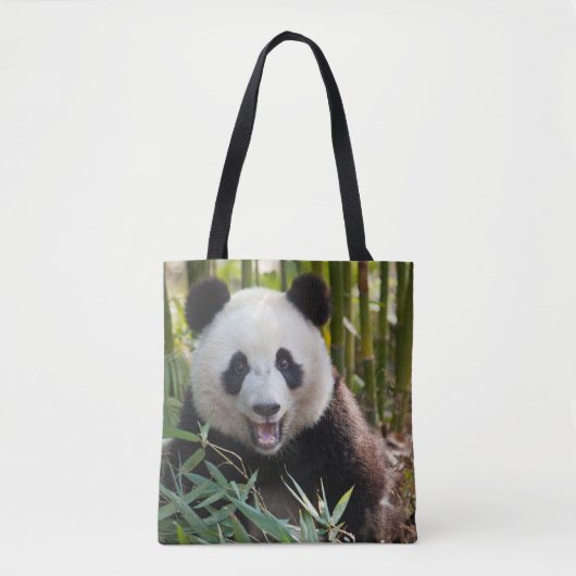 Lächelndes Panda-Porträt Tasche (Vorderseite)