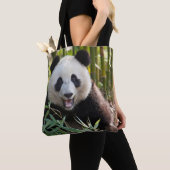 Lächelndes Panda-Porträt Tasche (Von Nahem)