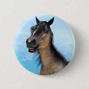 Lächelndes Pferd Button
