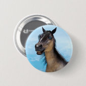 Lächelndes Pferd Button (Vorne & Hinten)
