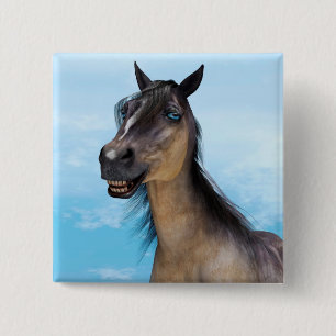 Lächelndes Pferd Button