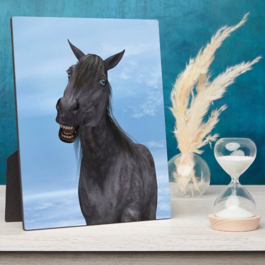 Lächelndes Pferd Fotoplatte (Seite)