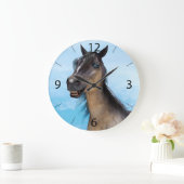 Lächelndes Pferd Große Wanduhr (Zuhause)
