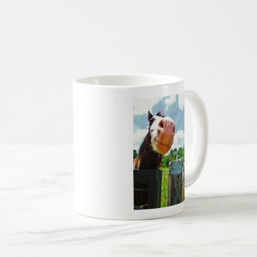 Lächelndes Pferd Kaffeetasse (VorderseiteRechts)