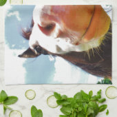 Lächelndes Pferd Küchentuch (Gefaltet)