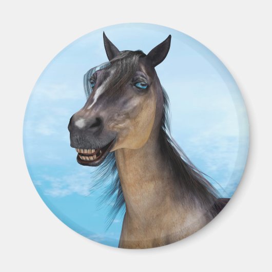 Lächelndes Pferd Magnet (Vorne)
