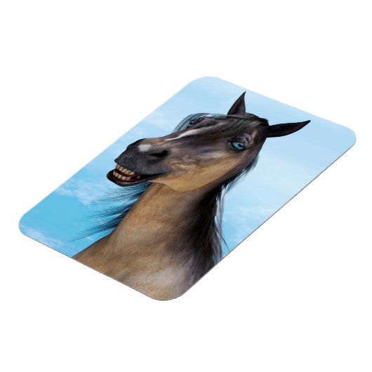 Lächelndes Pferd Magnet (Linke Seite)