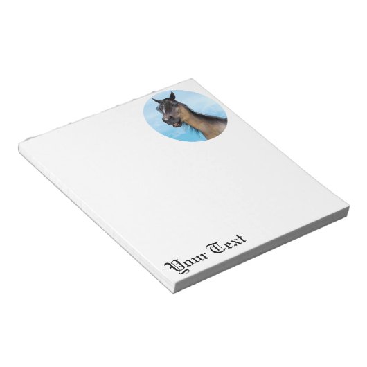 Lächelndes Pferd Notizblock (angewinkelt)