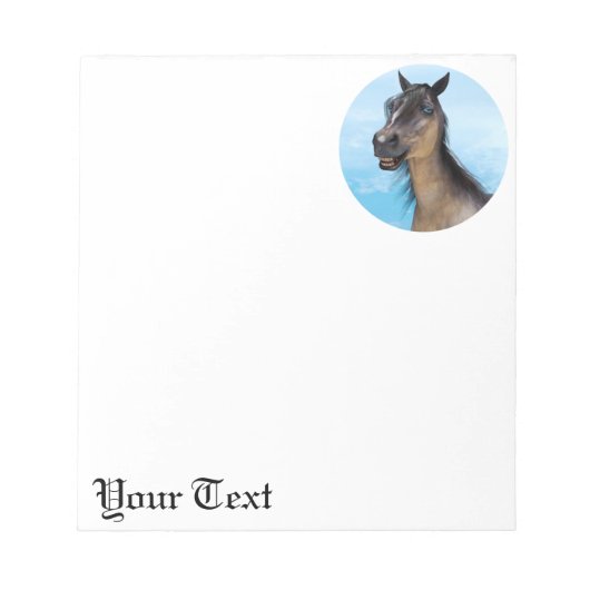 Lächelndes Pferd Notizblock (Vorderseite)