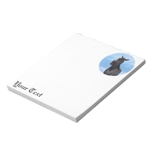 Lächelndes Pferd Notizblock (Rotiert)