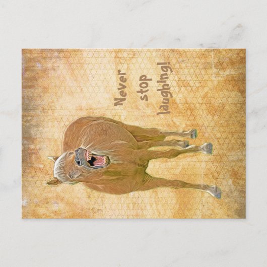 Lächelndes Pferd - Postkarte (Vorderseite)