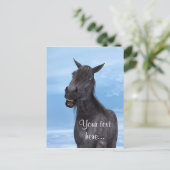 Lächelndes Pferd Postkarte (Stehend Vorderseite)