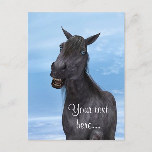 Lächelndes Pferd Postkarte (Vorderseite)