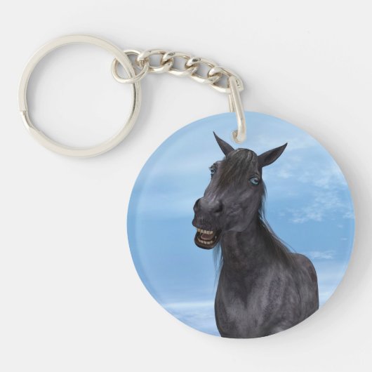 Lächelndes Pferd Schlüsselanhänger (Vorderseite)