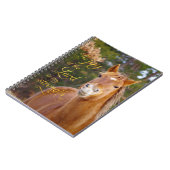 Lächelndes Pferdebibel-Vers-Foto-Notizbuch Notizblock (Linke Seite)