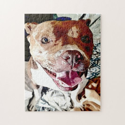 Lächelndes Pittie-Gesicht Puzzle (Vertikal)