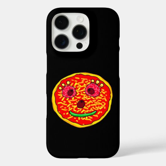 Lächelndes Pizza Face Illustration Design Case-Mate iPhone Hülle (Rückseite)