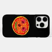 Lächelndes Pizza Face Illustration Design Case-Mate iPhone Hülle (Rückseite (Horizontal))