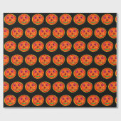 Lächelndes Pizza-Gesicht Illustrationsdesign Geschenkpapier (Flach)