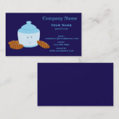 Lächelndes Plätzchen-Glas mit Plätzchen Visitenkarte (Vorne/Hinten)