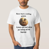 Lächelndes Potato lustige Potato Kopf Shirt Design (Vorderseite)