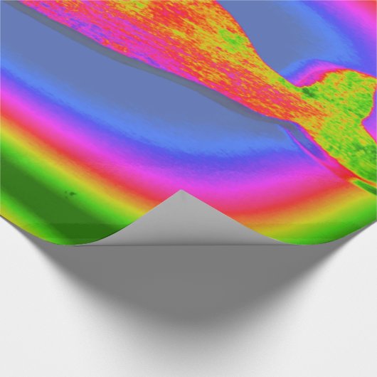 Lächelndes psychedelisches Wal Packpapier (Ecke)