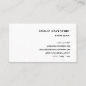 Lächelndes rosa Faultier, das ein Cabrio antreibt Visitenkarte (Rückseite)