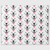 Lächelndes Samoyed Wrapping Paper Geschenkpapier (Flach)