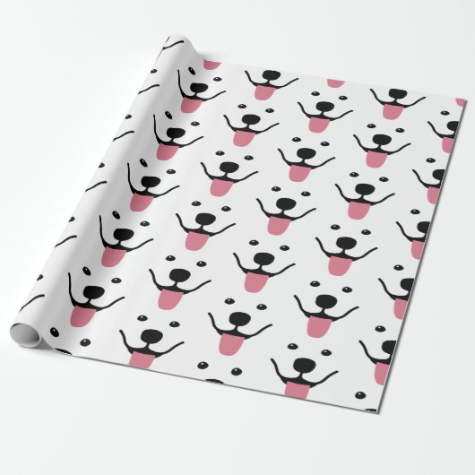 Lächelndes Samoyed Wrapping Paper Geschenkpapier (Ungerollt)
