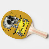 Lächelndes Schädel Tischtennis Schläger (Seitenansicht)