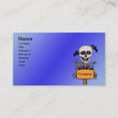 Lächelndes Schädelbäume Orangenzeichen Visitenkarte (Vorderseite)