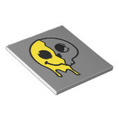 Lächelndes Schädelgesicht Notizblock (angewinkelt)