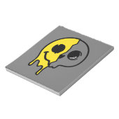 Lächelndes Schädelgesicht Notizblock (Rotiert)