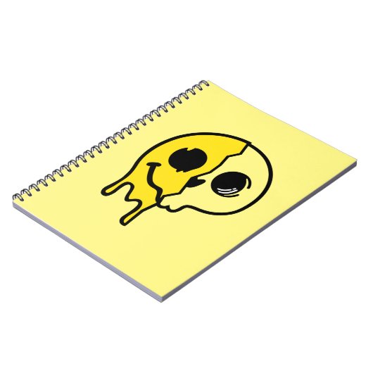 Lächelndes Schädelgesicht Notizblock (Linke Seite)