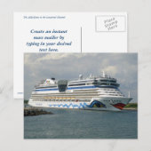Lächelndes Schiff im Kanal Postkarte (Vorne/Hinten)