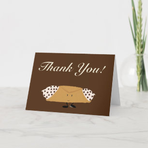 Lächelndes Schokoladensplitter cannolo danken Dankeskarte